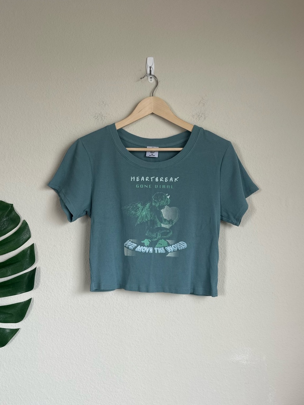 Boys Lie Heartbreak Gone Viral Crop Rib Tee